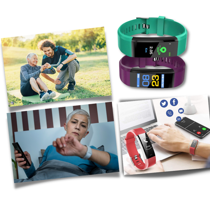Smartwatch für Senioren mit Herzfrequenz- und Blutdruckmessung | Karnz