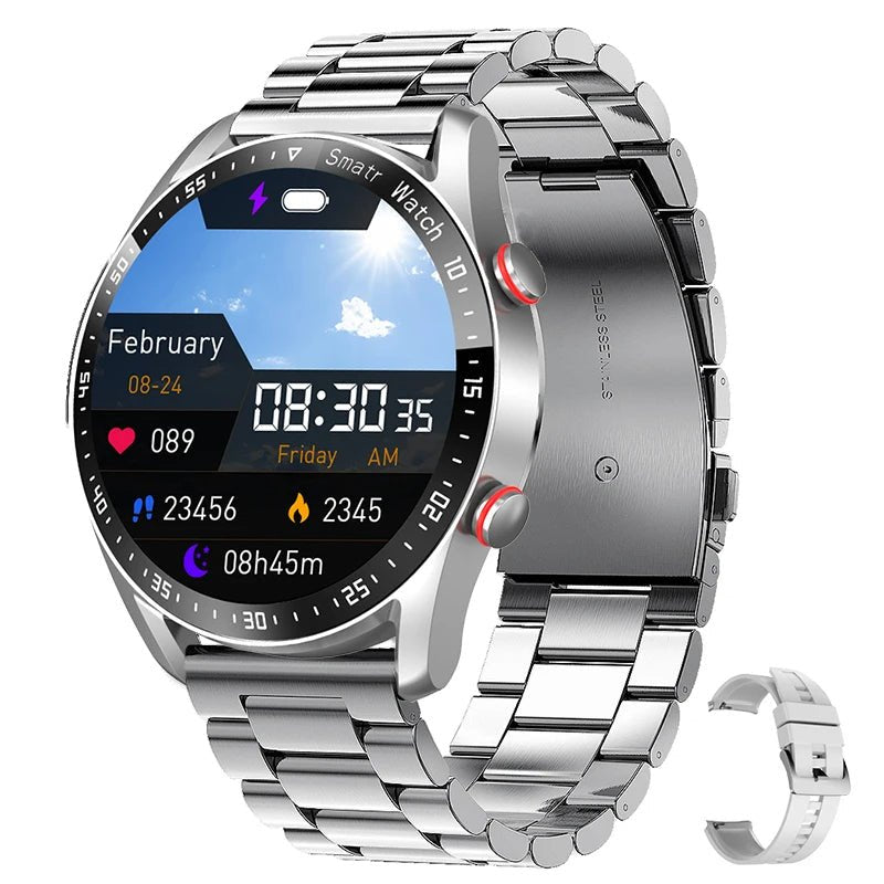 Wasserdichte Smartwatch mit EKG & Herzfrequenz und Bluetooth-Telefonie – Virex