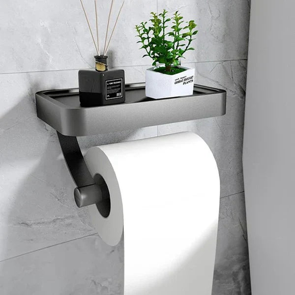 Toilettenpapierhalter mit Ablage – Stalux