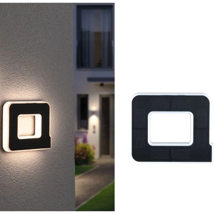 Solarbeleuchtete Hausnummer mit LED und Dämmerungssensor