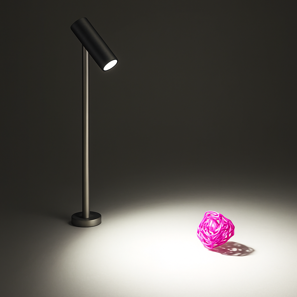 Verstellbarer LED-Strahler für Schmuckvitrinen