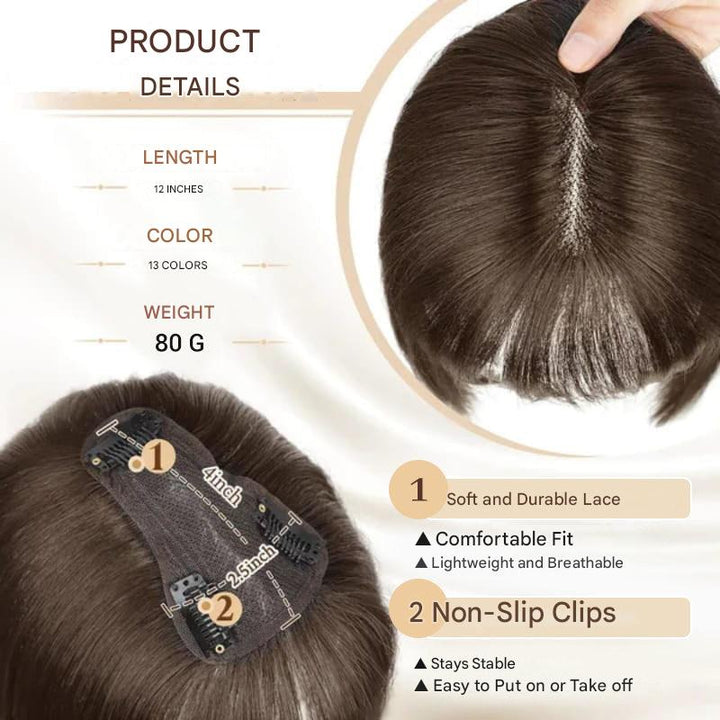 Clip-in Haarteil mit Pony – Livia