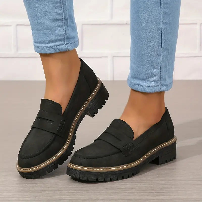 Orthopädische Komfort-Loafer mit gepolsterter Plateausohle