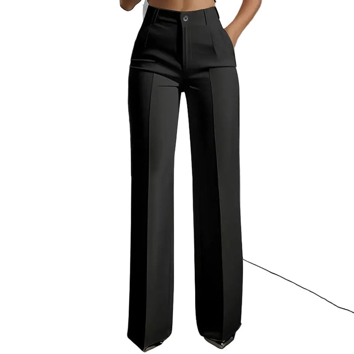 Damen High-Waist-Hose | Gerades Bein & Bügelfalte | Größen S–3XL