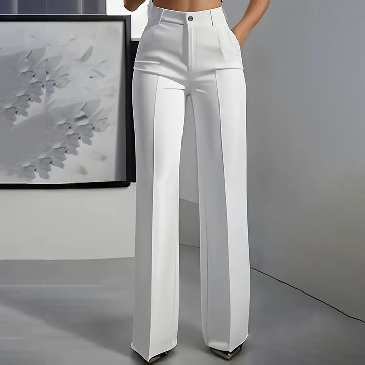 Damen High-Waist-Hose | Gerades Bein & Bügelfalte | Größen S–3XL