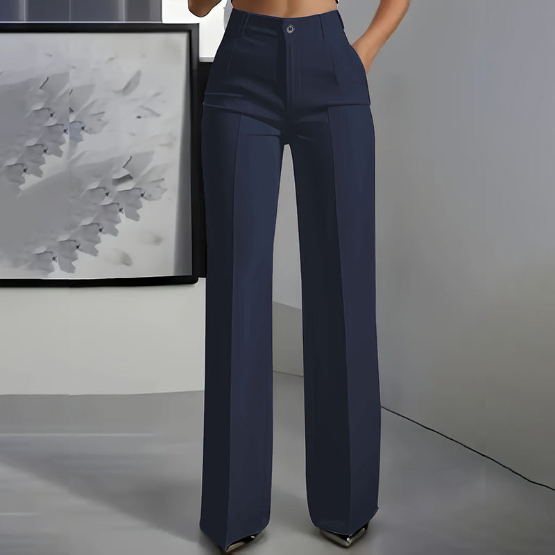 Damen High-Waist-Hose | Gerades Bein & Bügelfalte | Größen S–3XL
