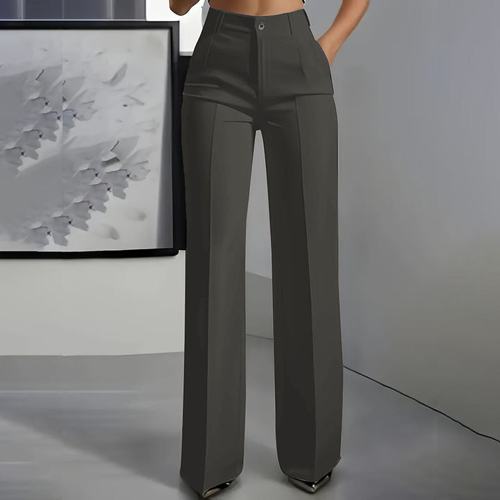 Damen High-Waist-Hose | Gerades Bein & Bügelfalte | Größen S–3XL