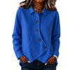 Damen-Top aus Strick mit Knopfleiste, Waffelstruktur und asymmetrischem Saum