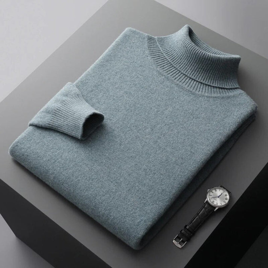 Herren-Strickpullover mit Rollkragen