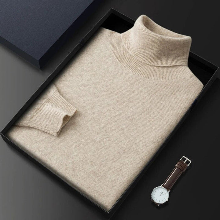 Herren-Strickpullover mit Rollkragen