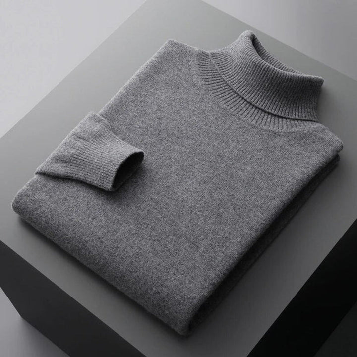 Herren-Strickpullover mit Rollkragen
