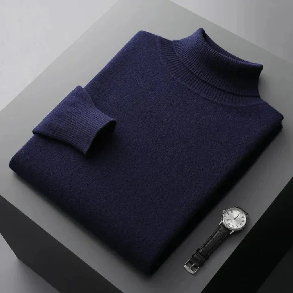 Herren-Strickpullover mit Rollkragen