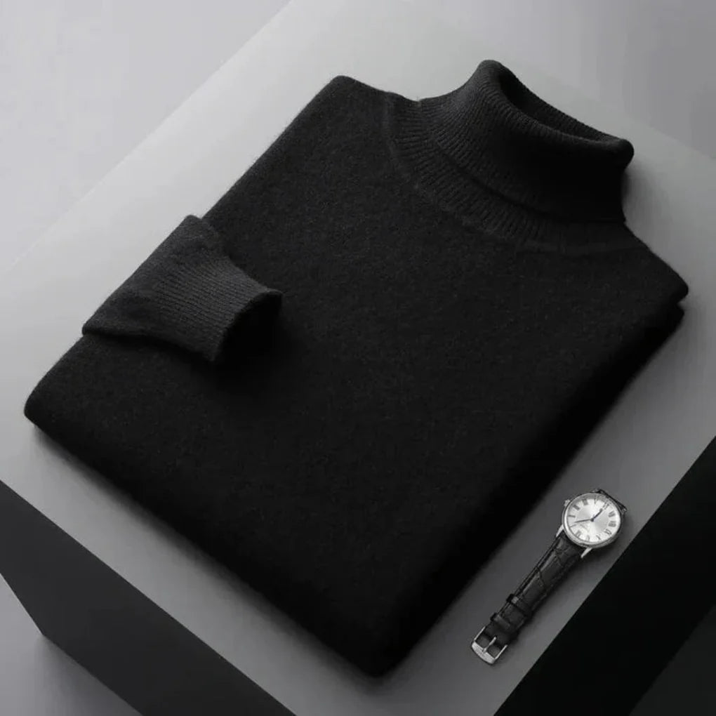 Herren-Strickpullover mit Rollkragen