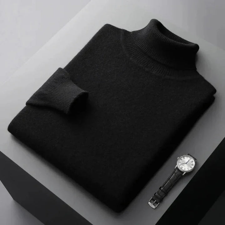 Herren-Strickpullover mit Rollkragen