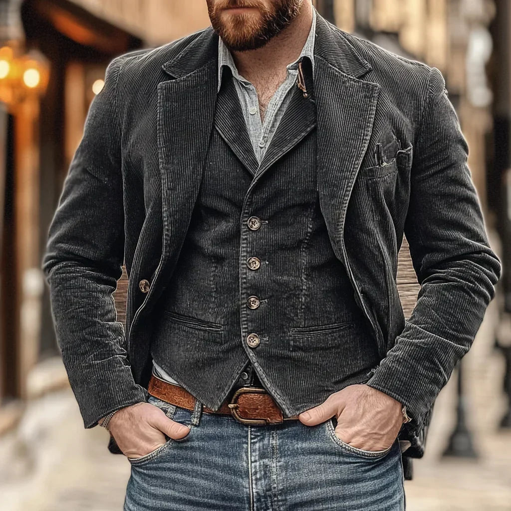 Herrenset aus Jacke und Weste – Victor