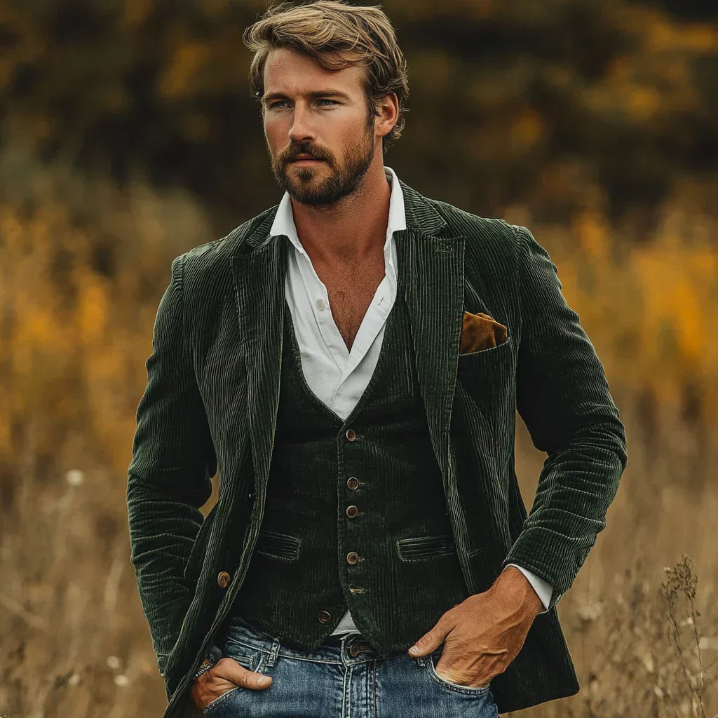 Herrenset aus Jacke und Weste – Victor