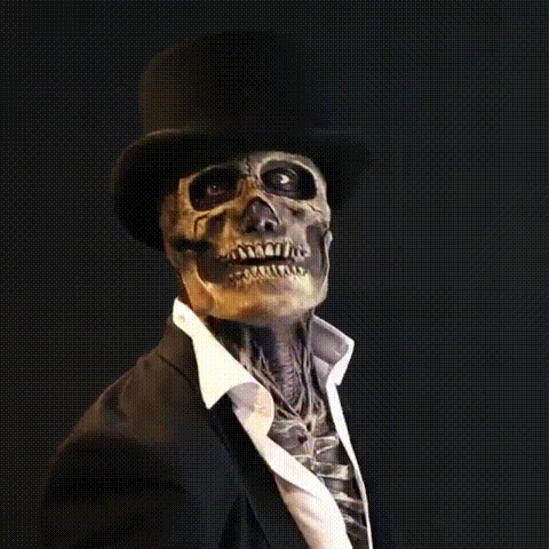Ultrarealistisches Halloween-Skelettkostüm mit Maske