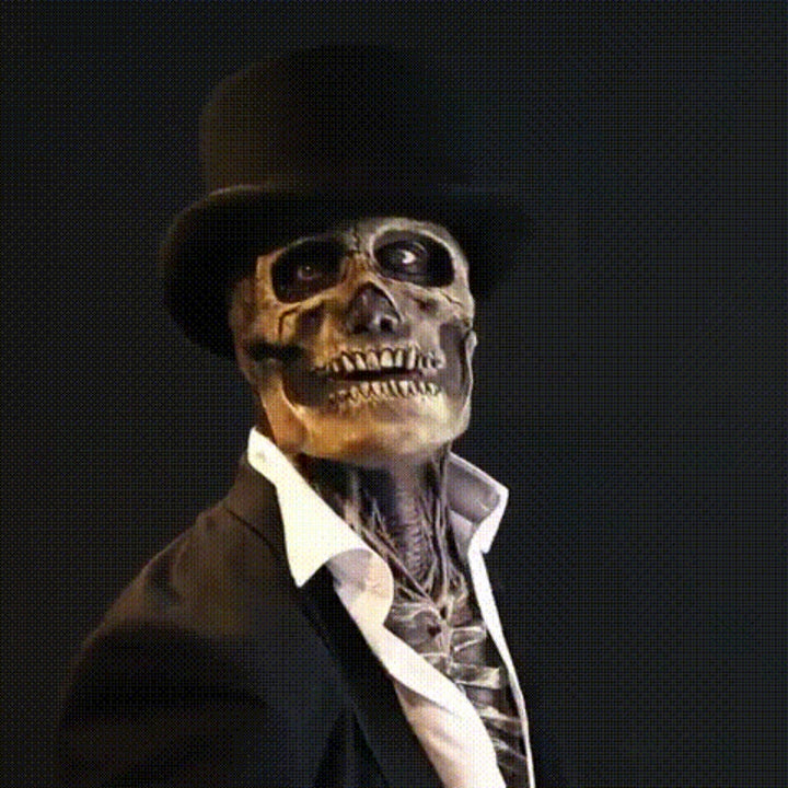 Ultrarealistisches Halloween-Skelettkostüm mit Maske