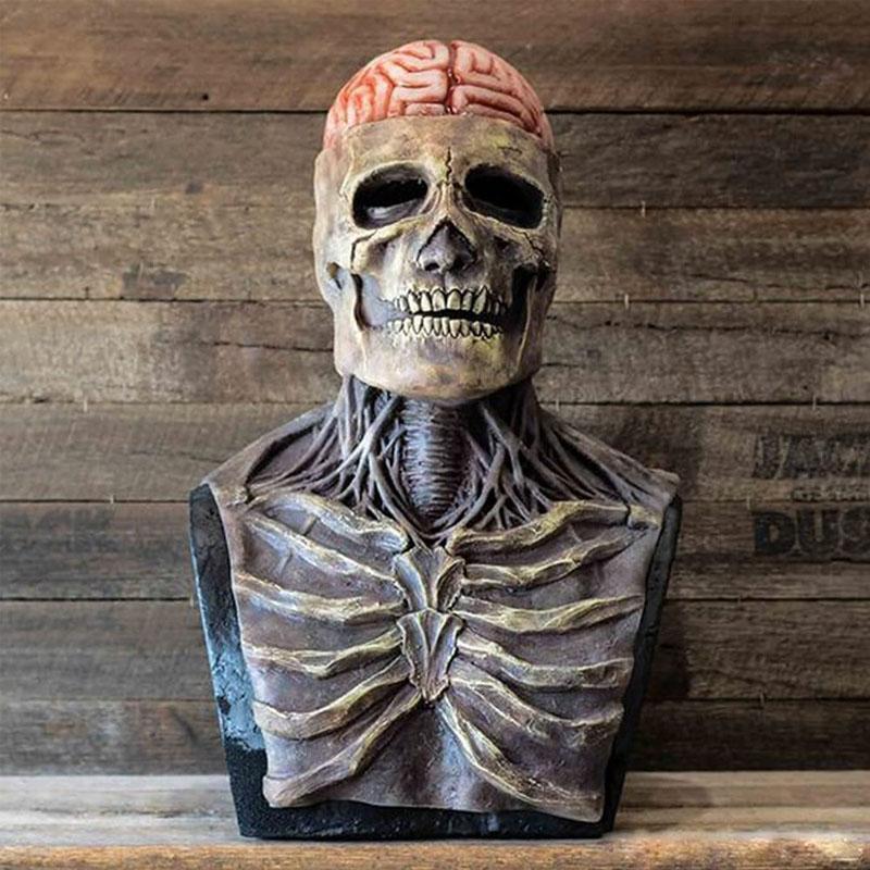 Ultrarealistisches Halloween-Skelettkostüm mit Maske