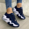 Damen Sneaker mit Schnürverschluss und texturierter Sohle