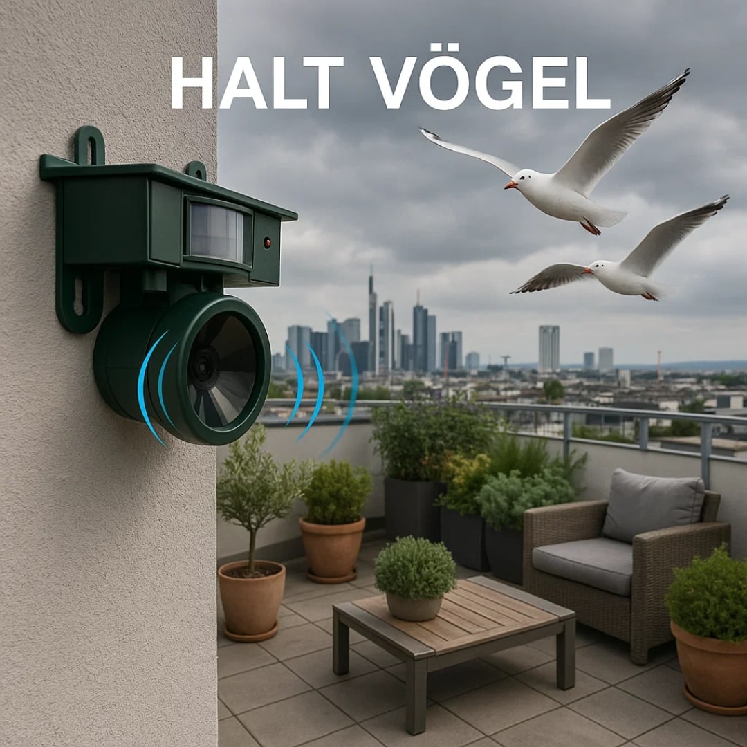Tauben von Balkon und Garten fernhalten | Vogelabwehrgerät | VogelBlock