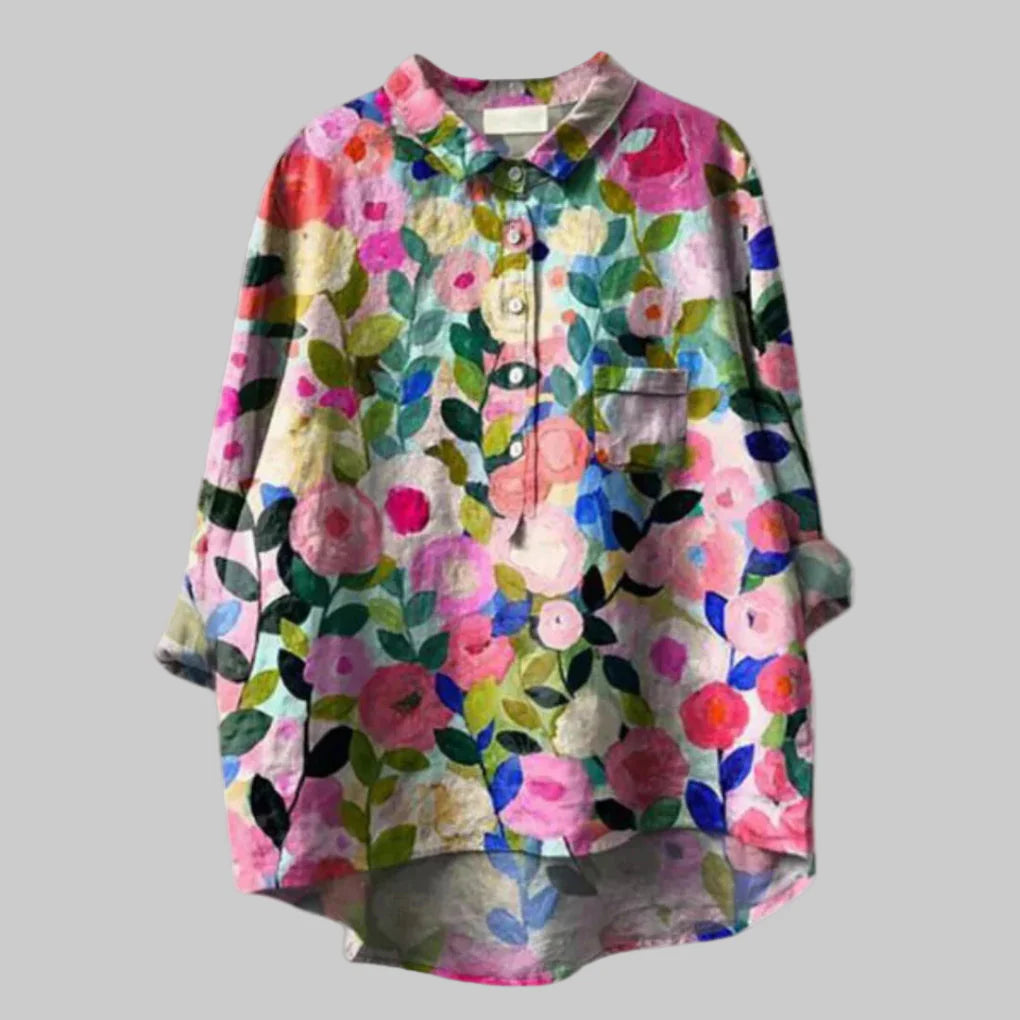 Damenbluse mit Blumenmuster