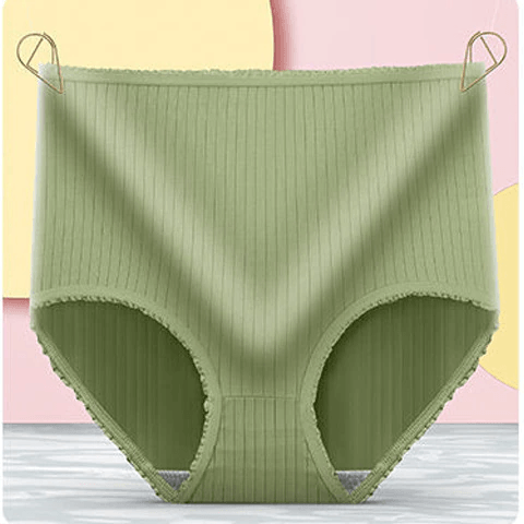 Damen-Auslaufsichere Slips 3er-Pack - Atmungsaktive gerippte Slips