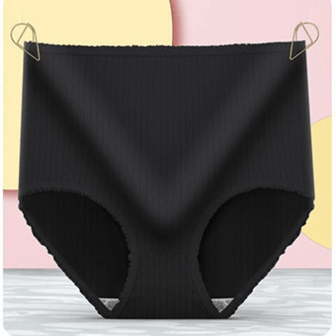 Damen-Auslaufsichere Slips 3er-Pack - Atmungsaktive gerippte Slips