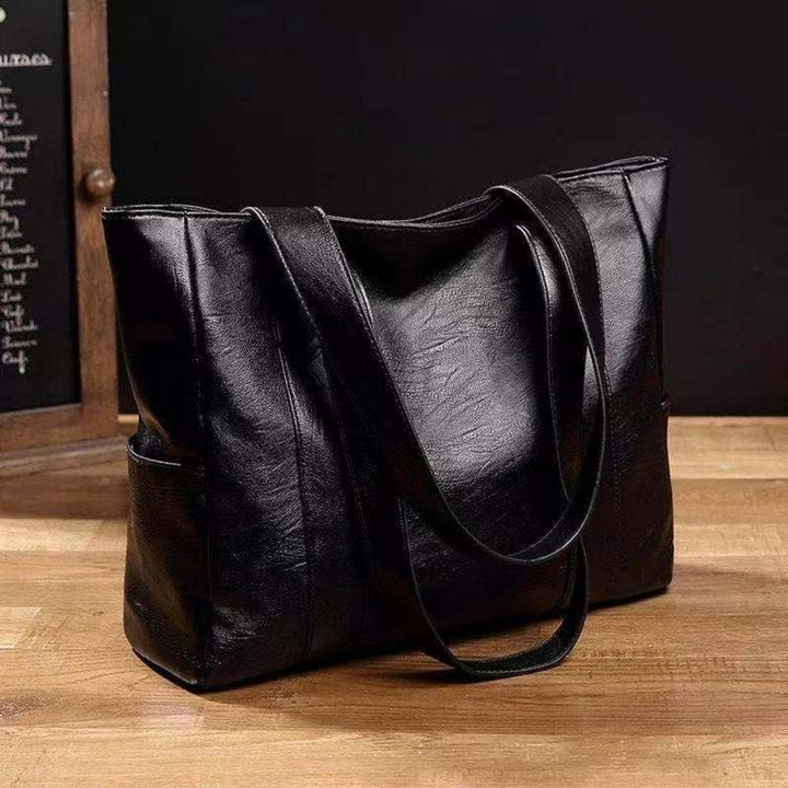 Damen-Schultertasche aus Leder mit Geräumigen Seitentaschen