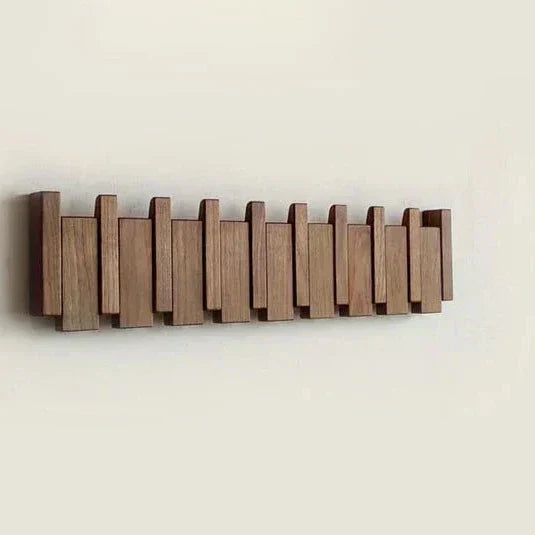 Klaviatur-Holz-Garderobe – Elegante Wandorganisation für den Eingangsbereich