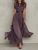 Damen-Maxikleid mit Spitzenbesatz und geraffter Taille für besondere Anlässe